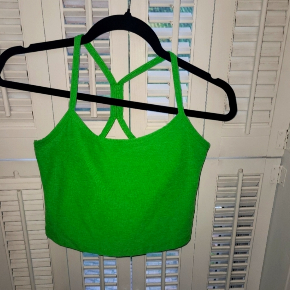 Beyond Yoga Vibrant Green Crop Tank